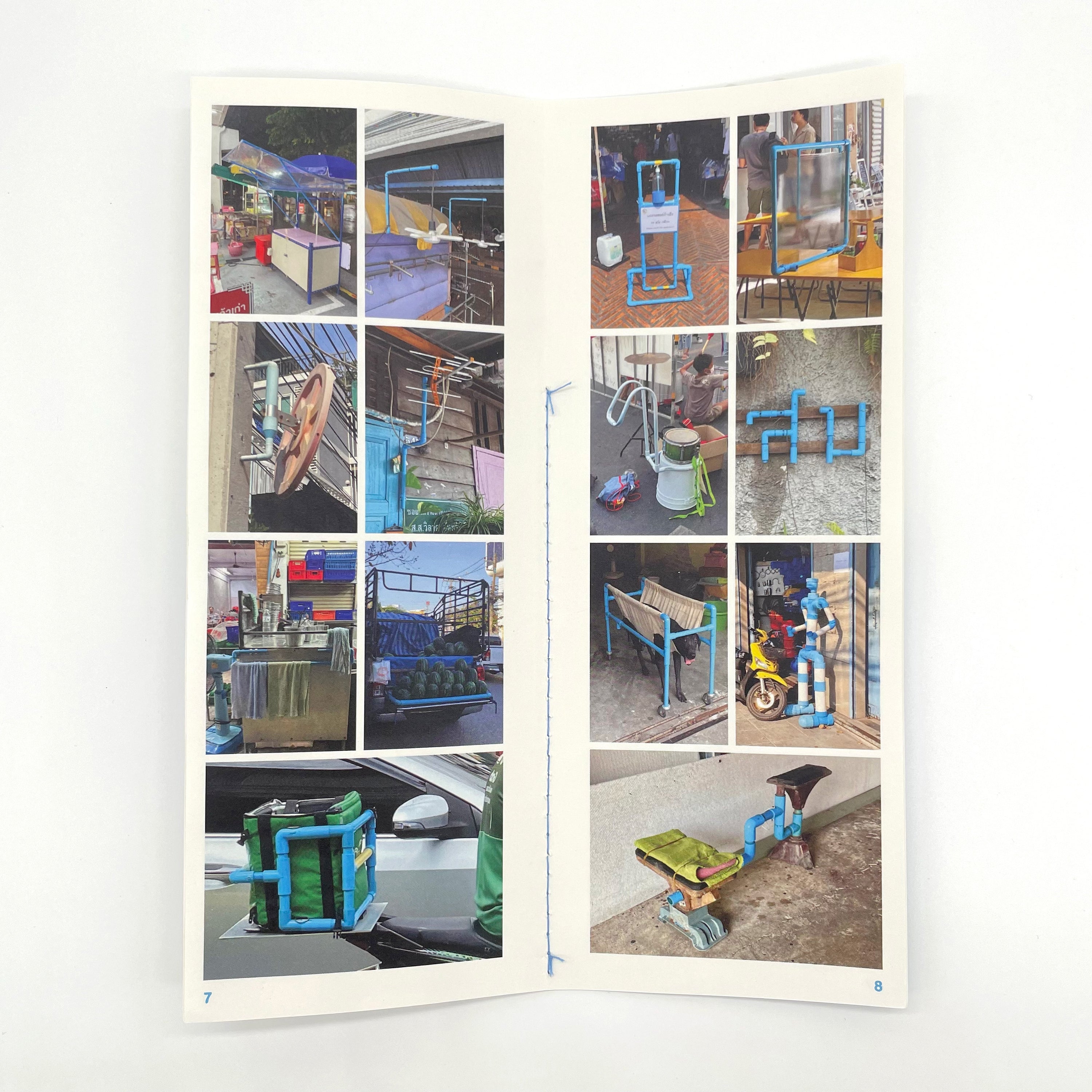 Blue Pipes - raw material for Thai everyday