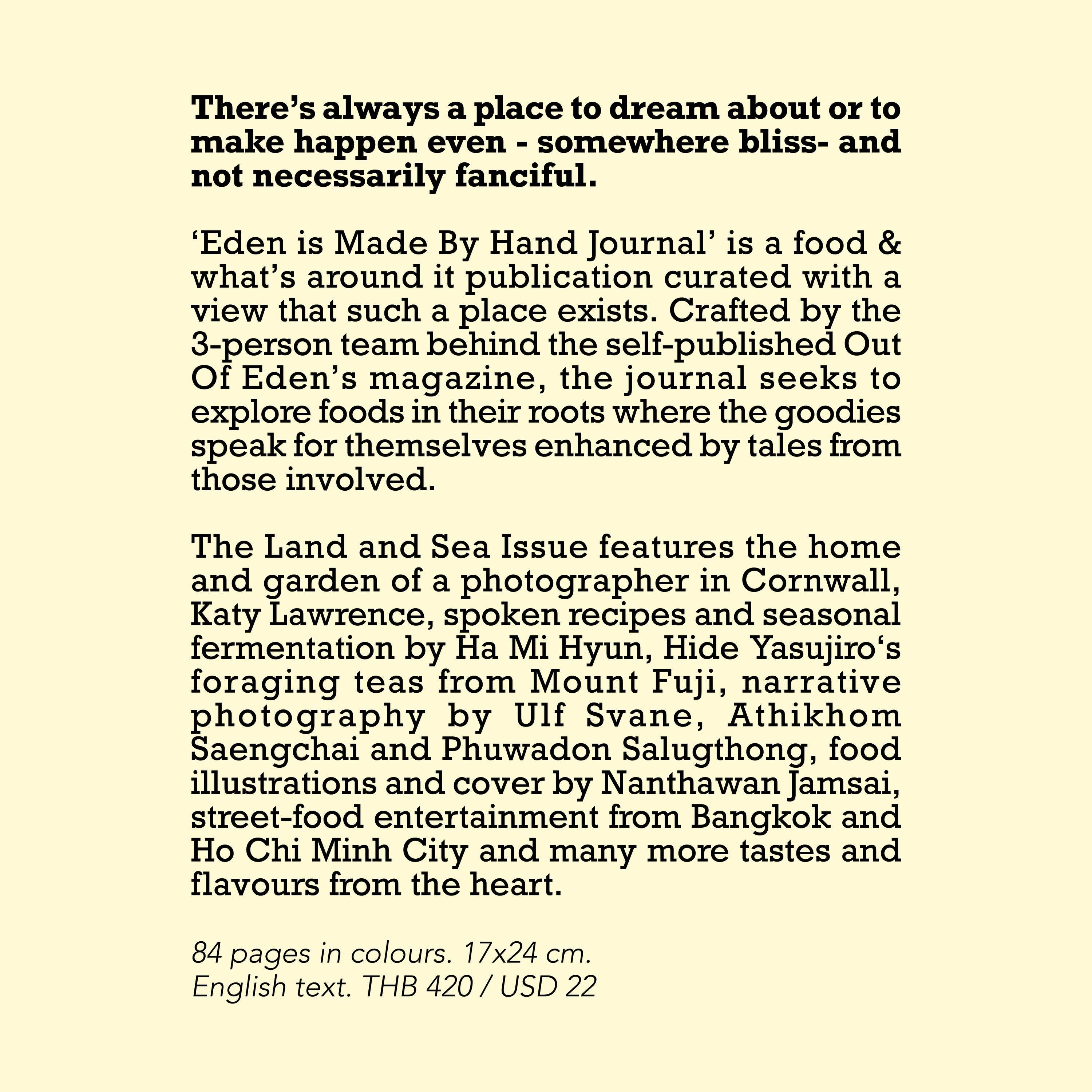 [ Pre-Order ]
Eden Is Made By Hand Journal